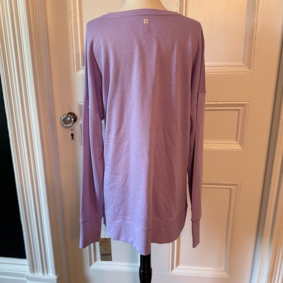 Sweaty Betty Women’s After Class Longline Sweatshirt Purple Medium Organic NWT - Picture 14 of 15
